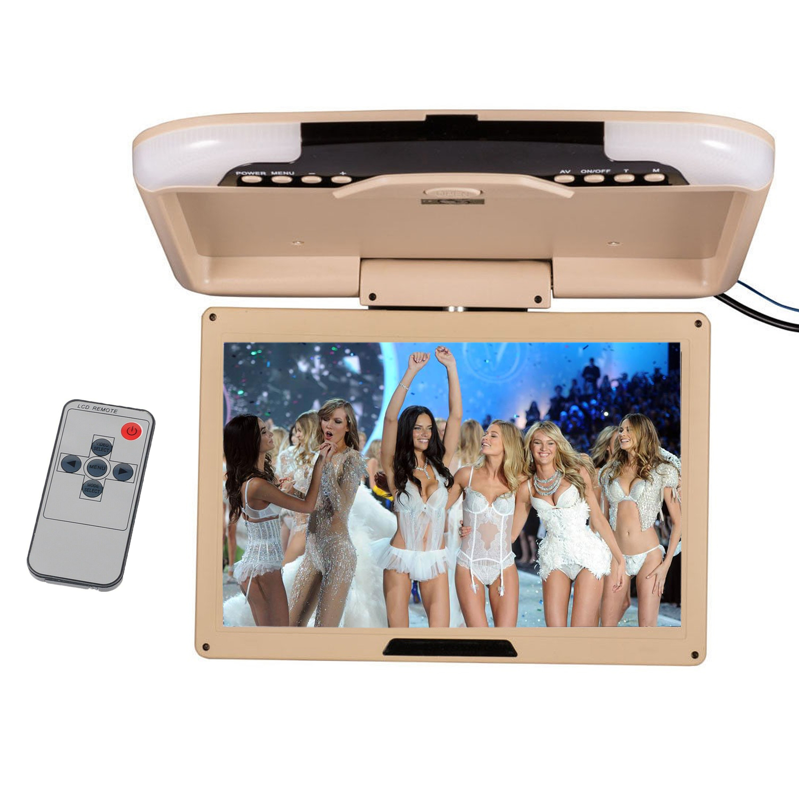 13inch 12V/24V Beige Car Monitor LCD TFT Overhead Flip Down Car Ceiling Screen