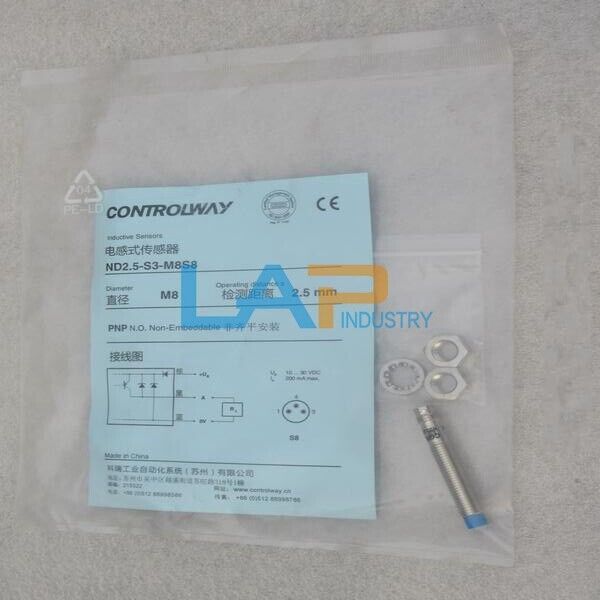 1Pc New For CONTROLWAY proximity switch ND2.5-S3-M8S8