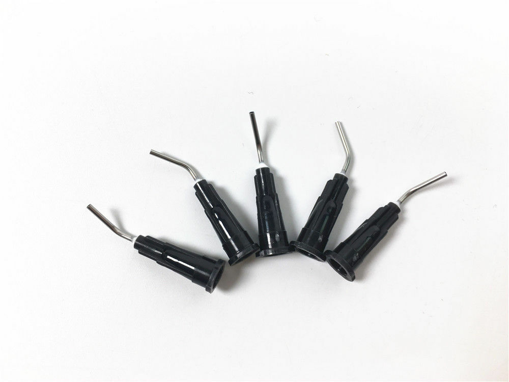 Dental Syringe Tips Applicator Prebent Brush End Conveyor Needle Tips