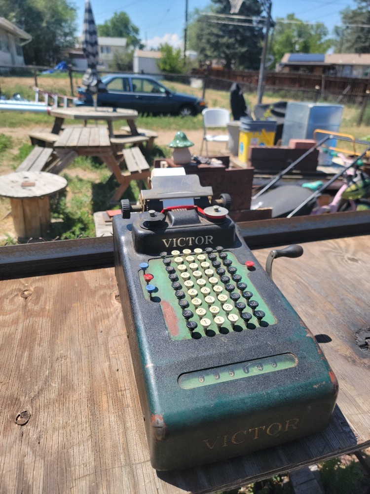 Antique VICTOR Adding Machine Vintage 1920's Model: 93420