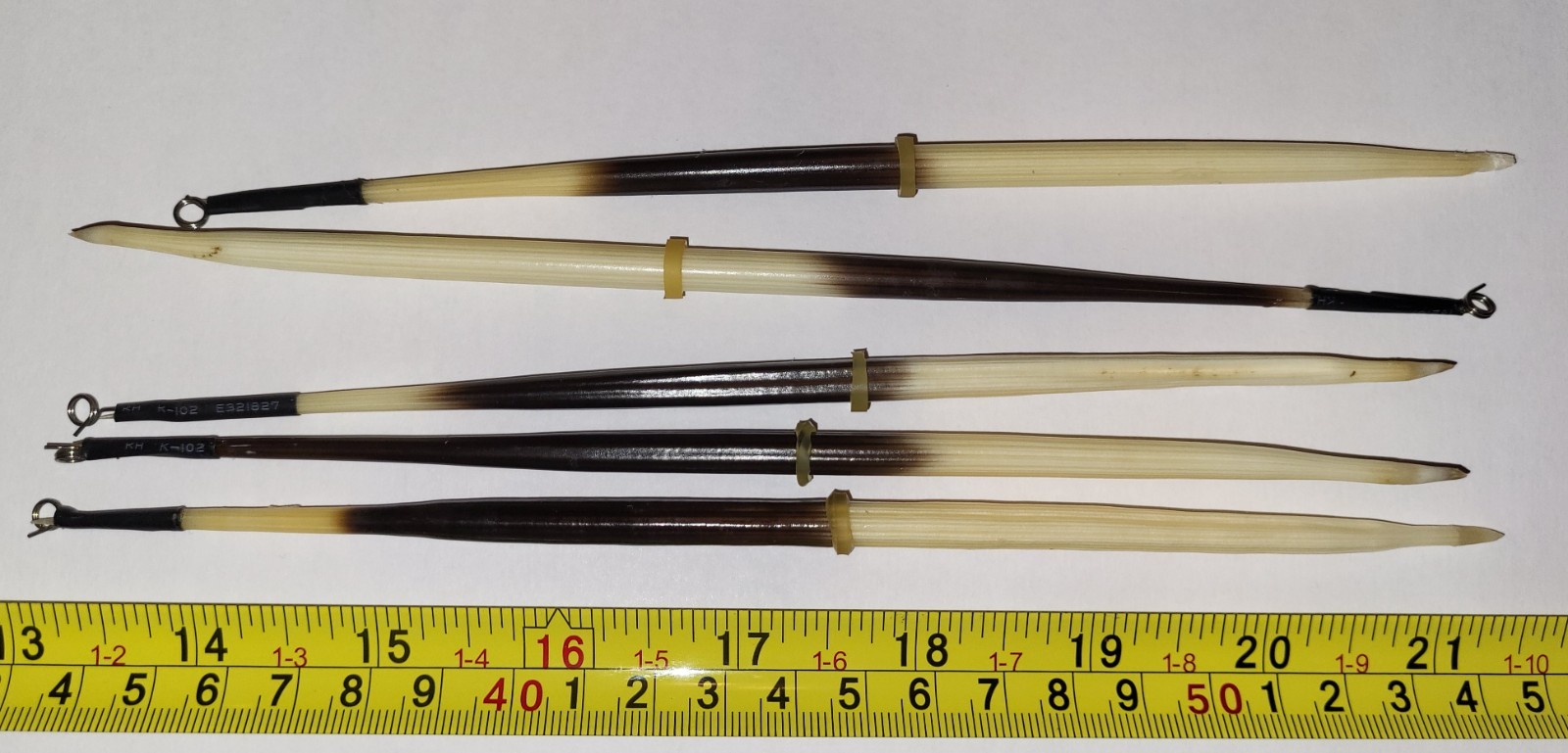 Real Natural Porcupine Fishing Quills 8 inch length, 5 Quills Custom Tied Eyelet