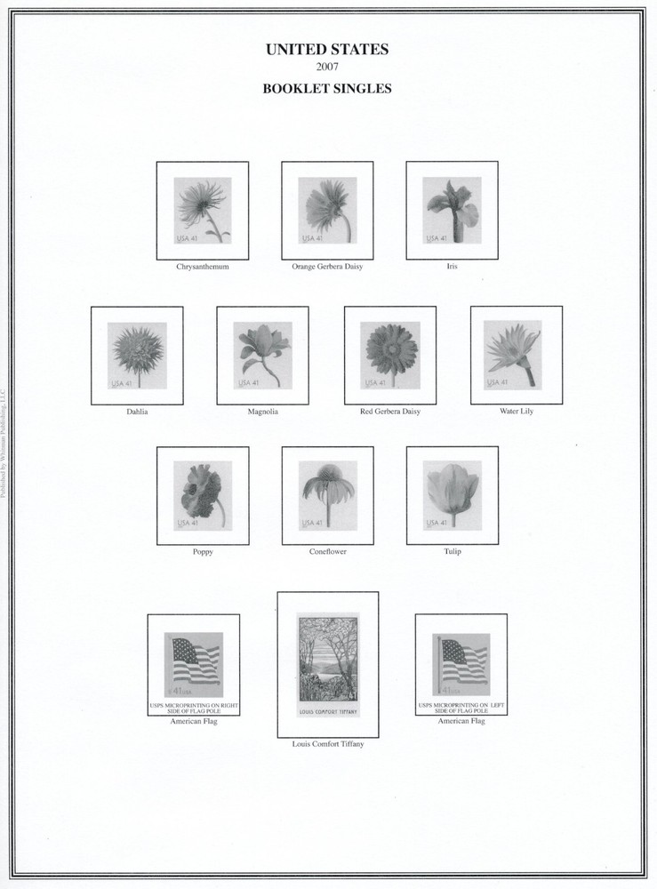 HE Harris USA LIBERTY 1 STAMP PAGES Part C 2007-2016 ( Liberty I - Pages Only)