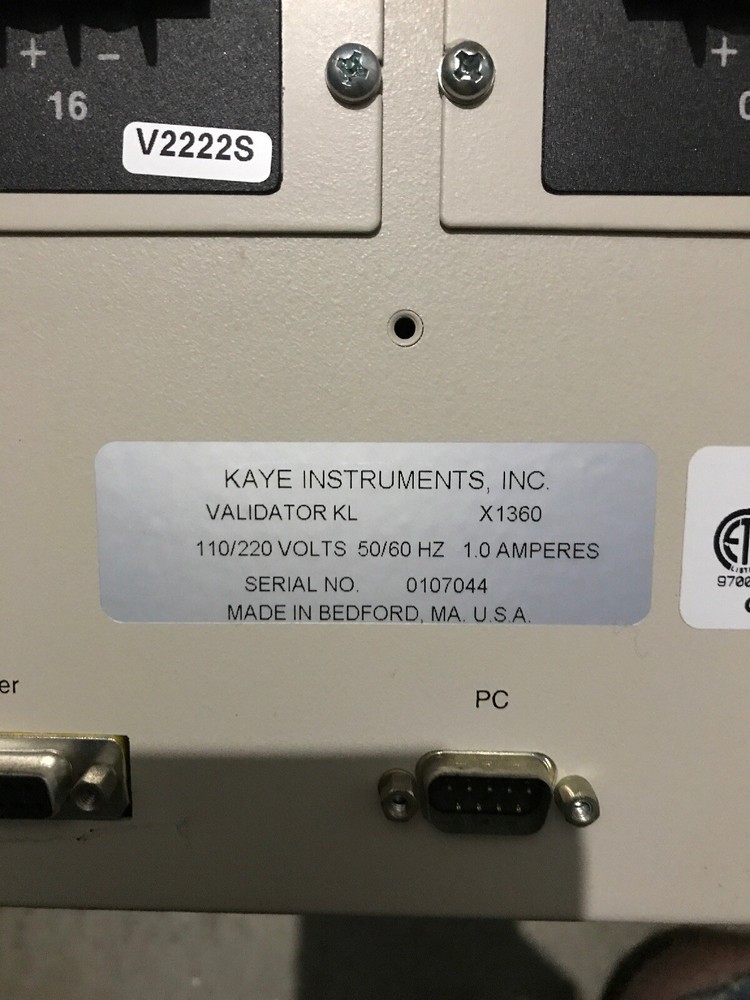 KAYE VALIDATOR KL THERMAL VALIDATION SYSTEM X1360 Rare