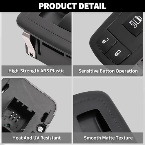 Passenger Side Power Window Switch Bezel Compatible with Dodge RAM 1500 2019