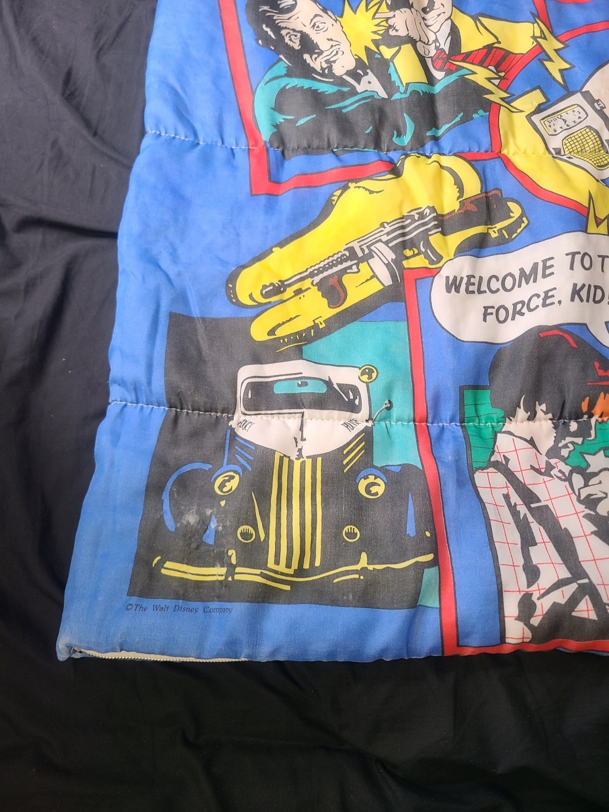 Vintage Disney 90's Made In USA Dick Tracy Movie Youth Kids Sleeping Bag 55x29