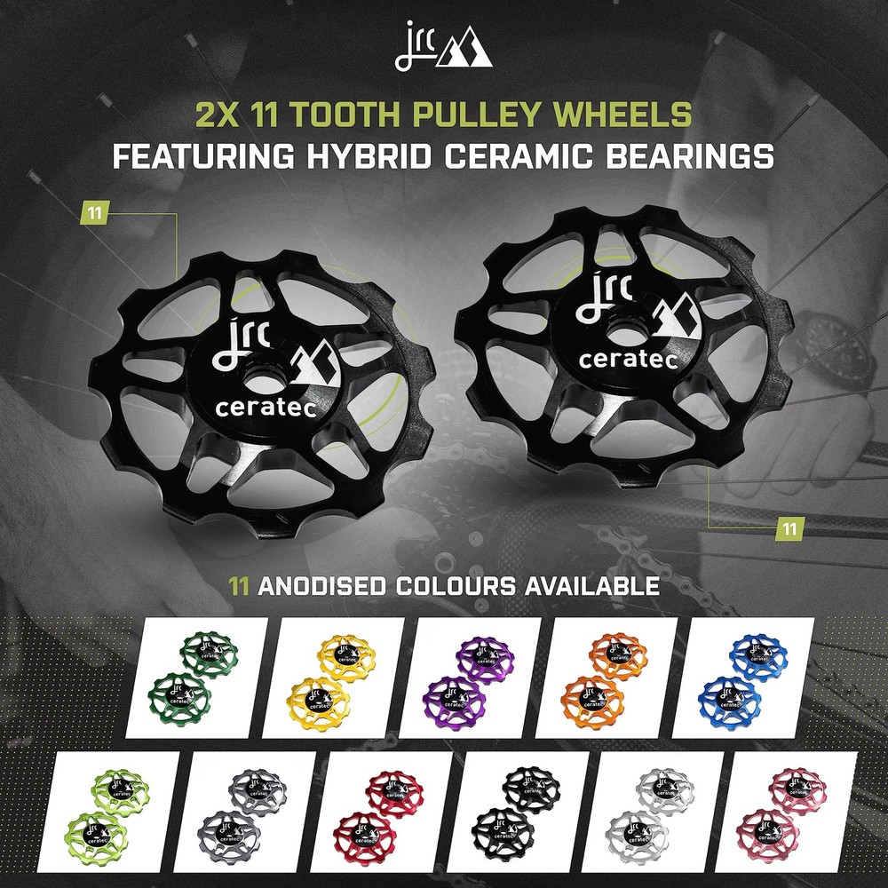 JRC Components 11T Ceramic Pulley Wheels - Purple