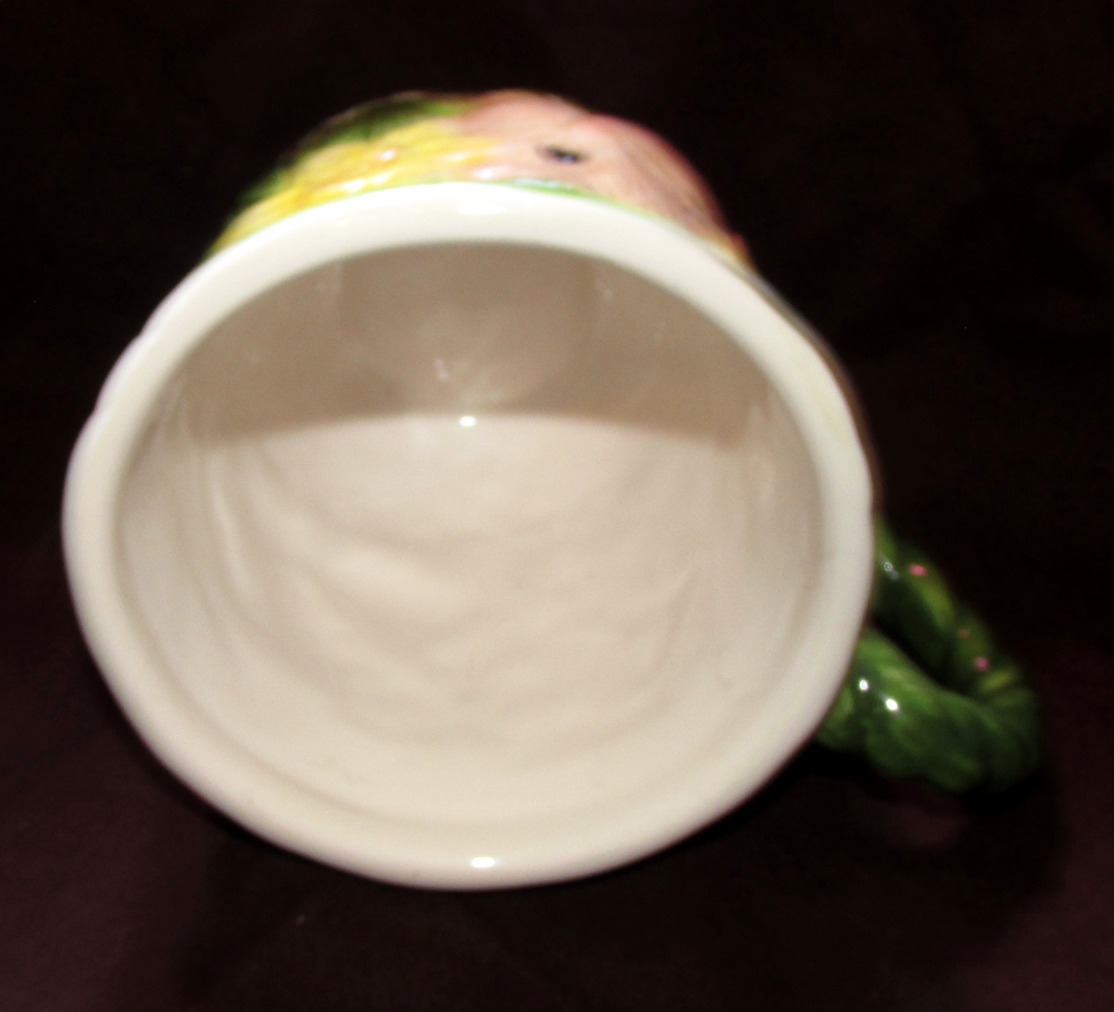 Cracker Barrel Easter Treasures Embossed Ceramic Mug Bunny Rabbit Spring Flowers