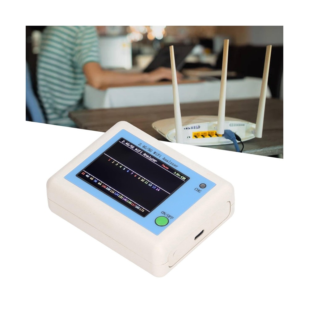 Analyzer, 2.4G 5G Analyzer, 2.4 Inch TFT Color Screen Scanner Network Analyze...