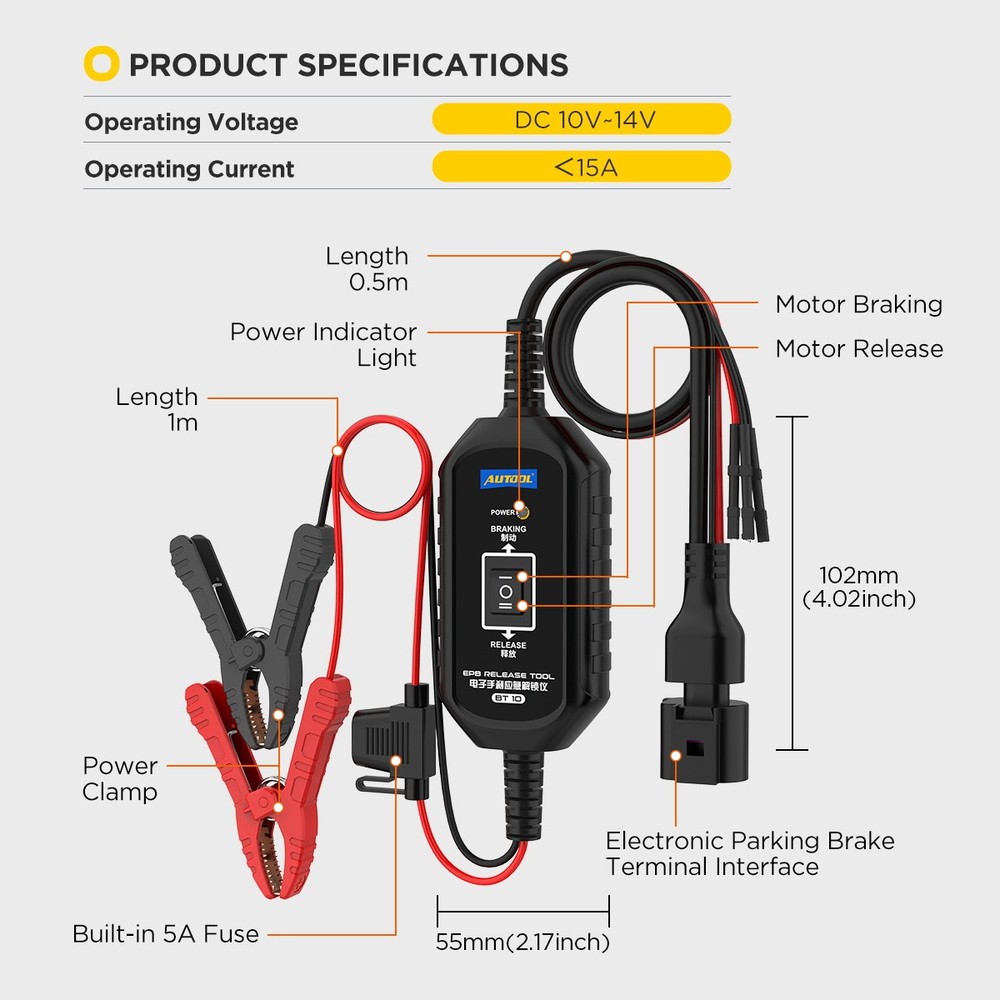 Car EPB Release Tool Electronic Parking Brake Tool Brake Locking up & Release