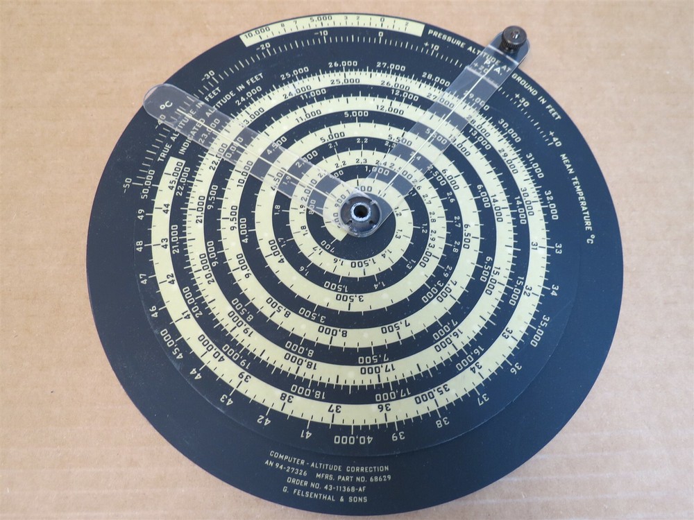 1940’s WWII Altitude Correction + 1950’s Pilot’s Intercept Plotting Knee Board