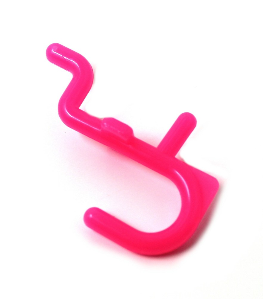 Plastic Pink J Hook Peg Board Hook Kit Tool Storage Craft Hooks Pick A Pack