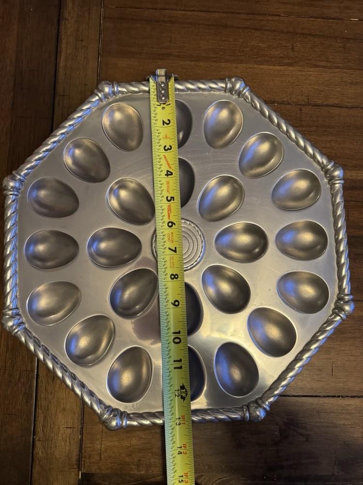 Reed & Barton Deviled Egg Platter 24 Count Silverplate Serving Tray