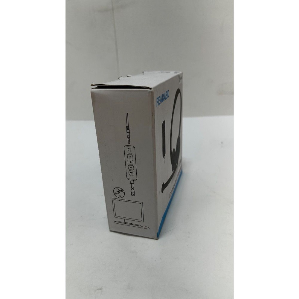 FEABASK EH07 Computer Headset USB/3.5mm w/ Mic Inline Mute Volume Control