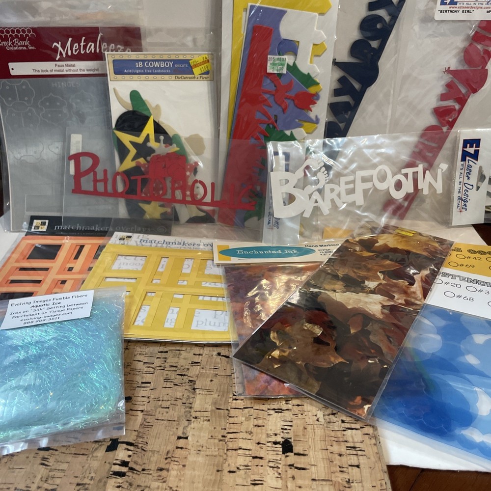 Assorted Crafting Lot Die Cuts Stencils