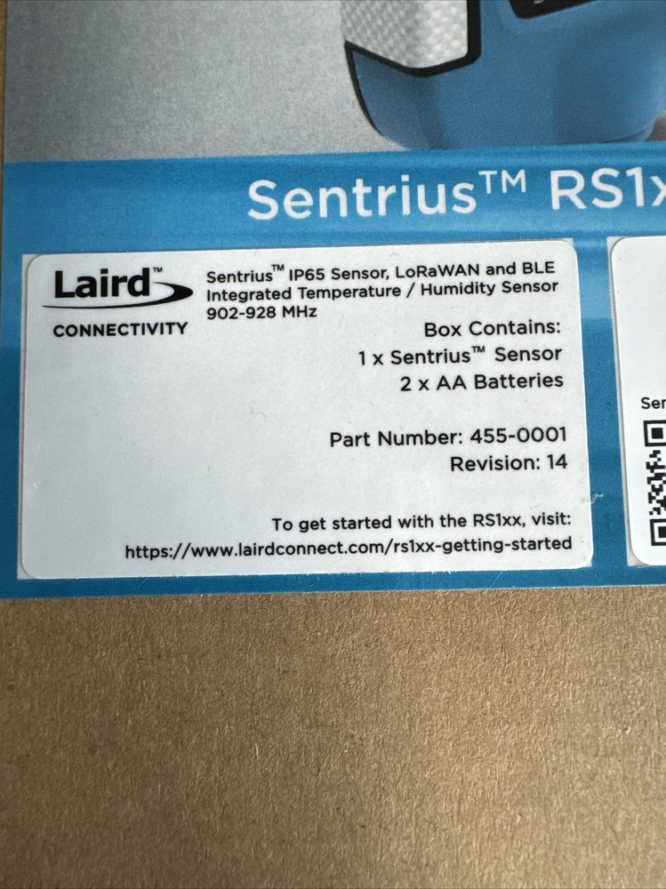 Laird Connectivity Sentrius RS1xx External Temperature Ip65 Humidity Sensor. New