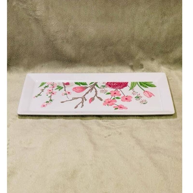 Grove Collaborative Cherry Blossoms Stoneware Tray