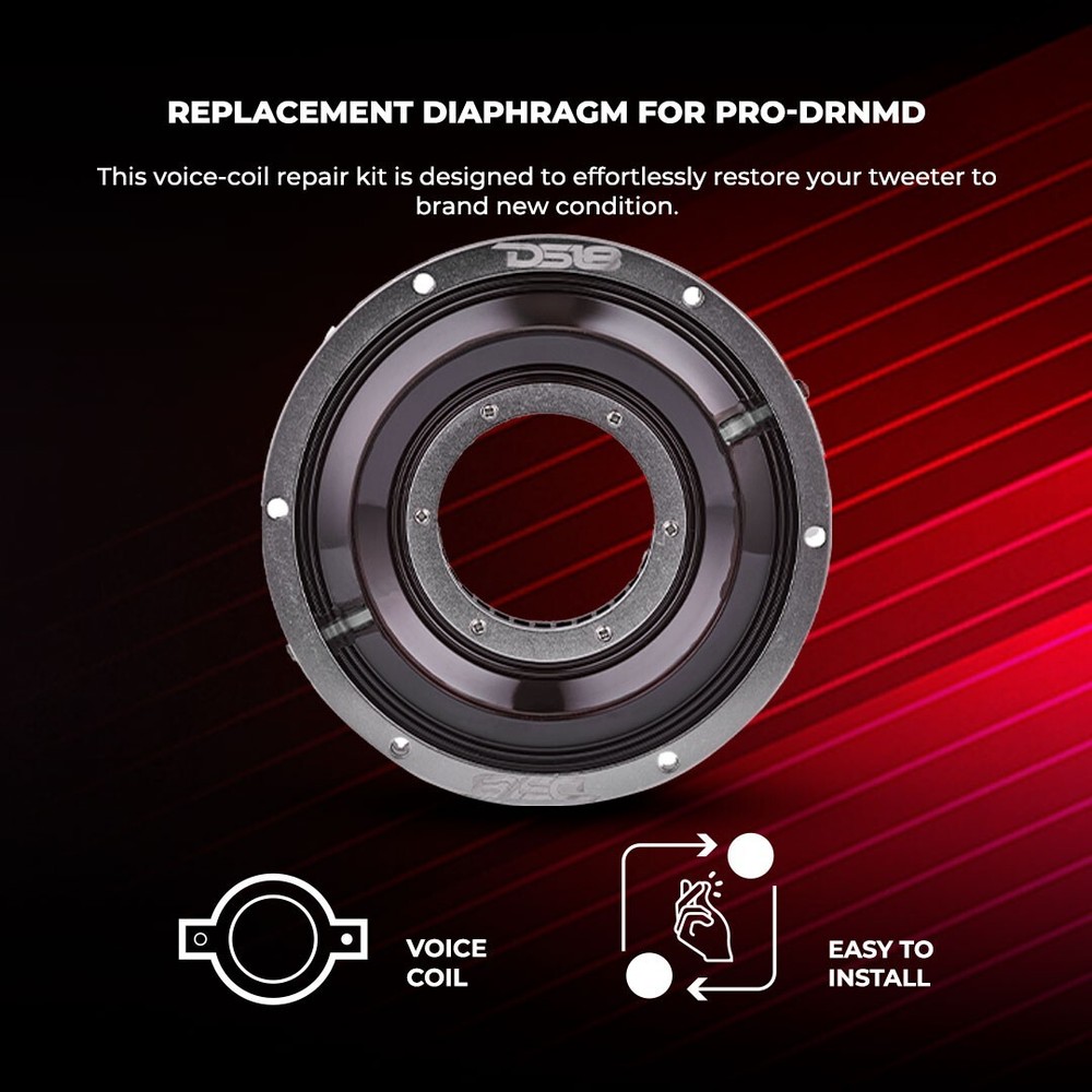 DS18 3.5" Polymer Replacement Diaphragm for PRO-DRNMD Universal 8-Ohm Drivers
