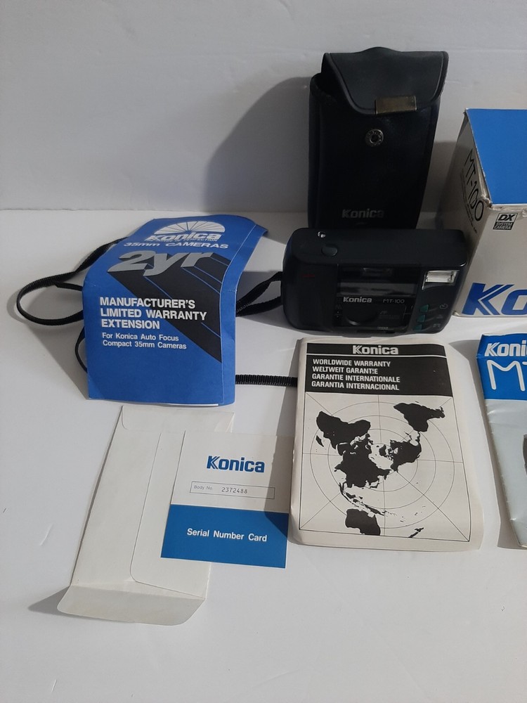 Vintage Konica MT-100 Camera Complete Set