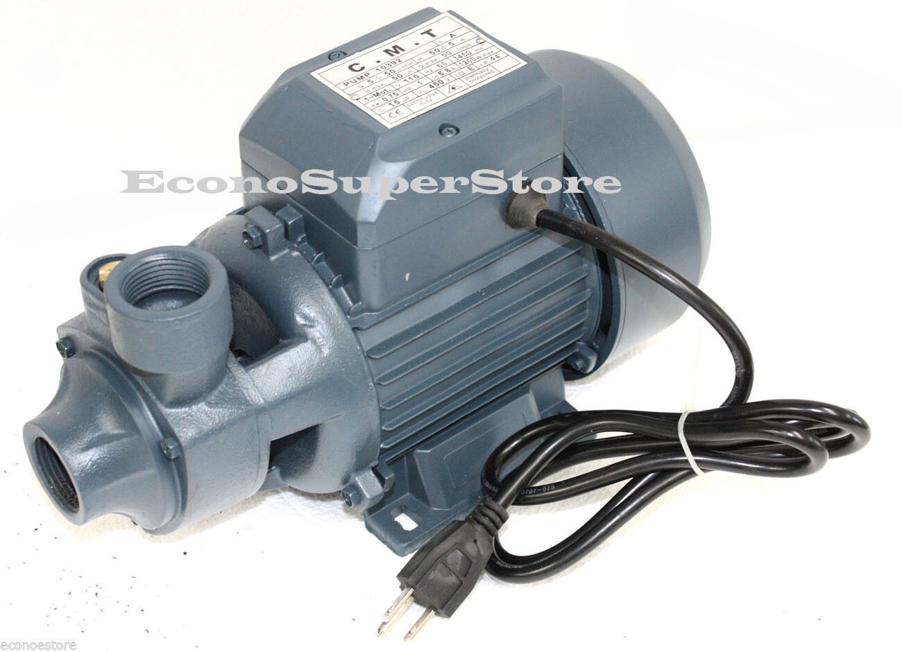 1 HP 110V Centrifugal Transfer Pump 750W 26ft Lift Clear Water Pump 13GPM 1" Fit