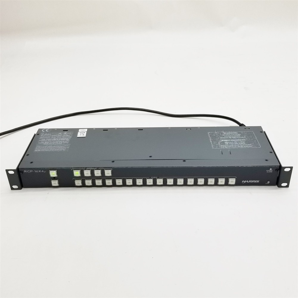 Harris RCP-16X4P Rackmount Remote 16x4 Programmable Crosspoint Pushbutton Panel