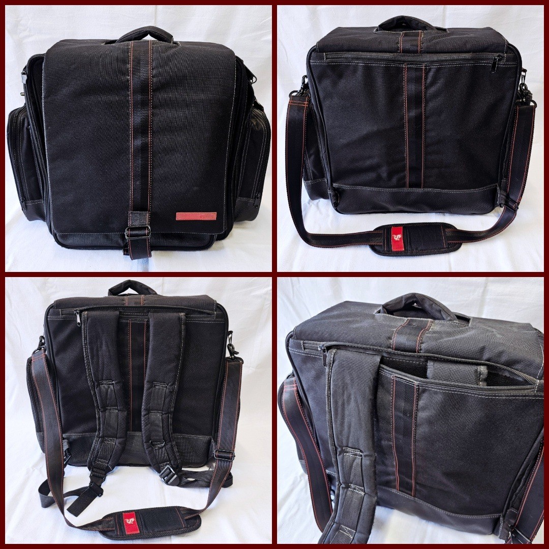 Gigskinz Backpack Unisex OS Black Red DJ Mixer Gear Case Damaged Zipper Pull Bag