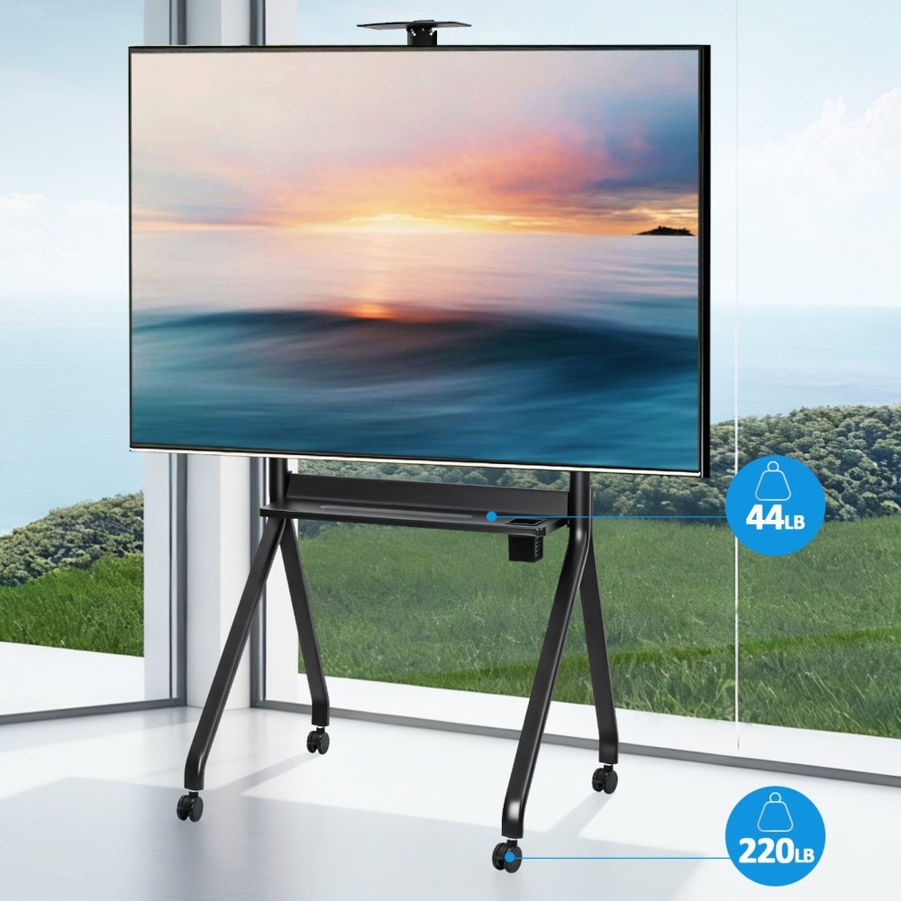 Smart Board Stand for 42-86" Interactive Whiteboard Lockable Wheel Height Adjust