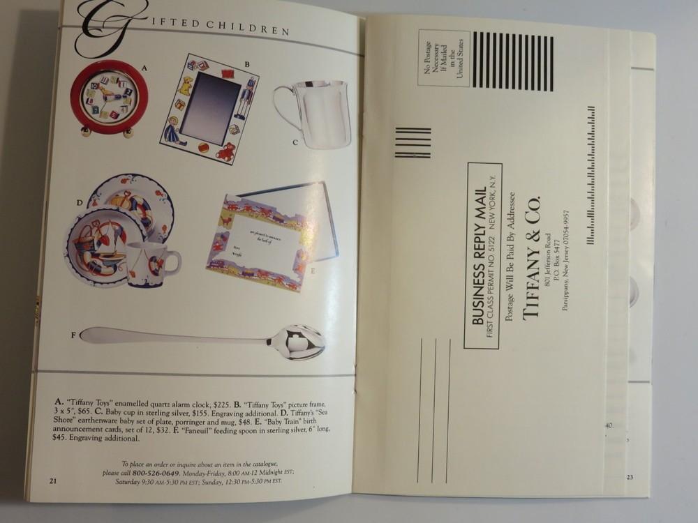 Tiffany & Co. ~ Spring Selections 1991 Catalog