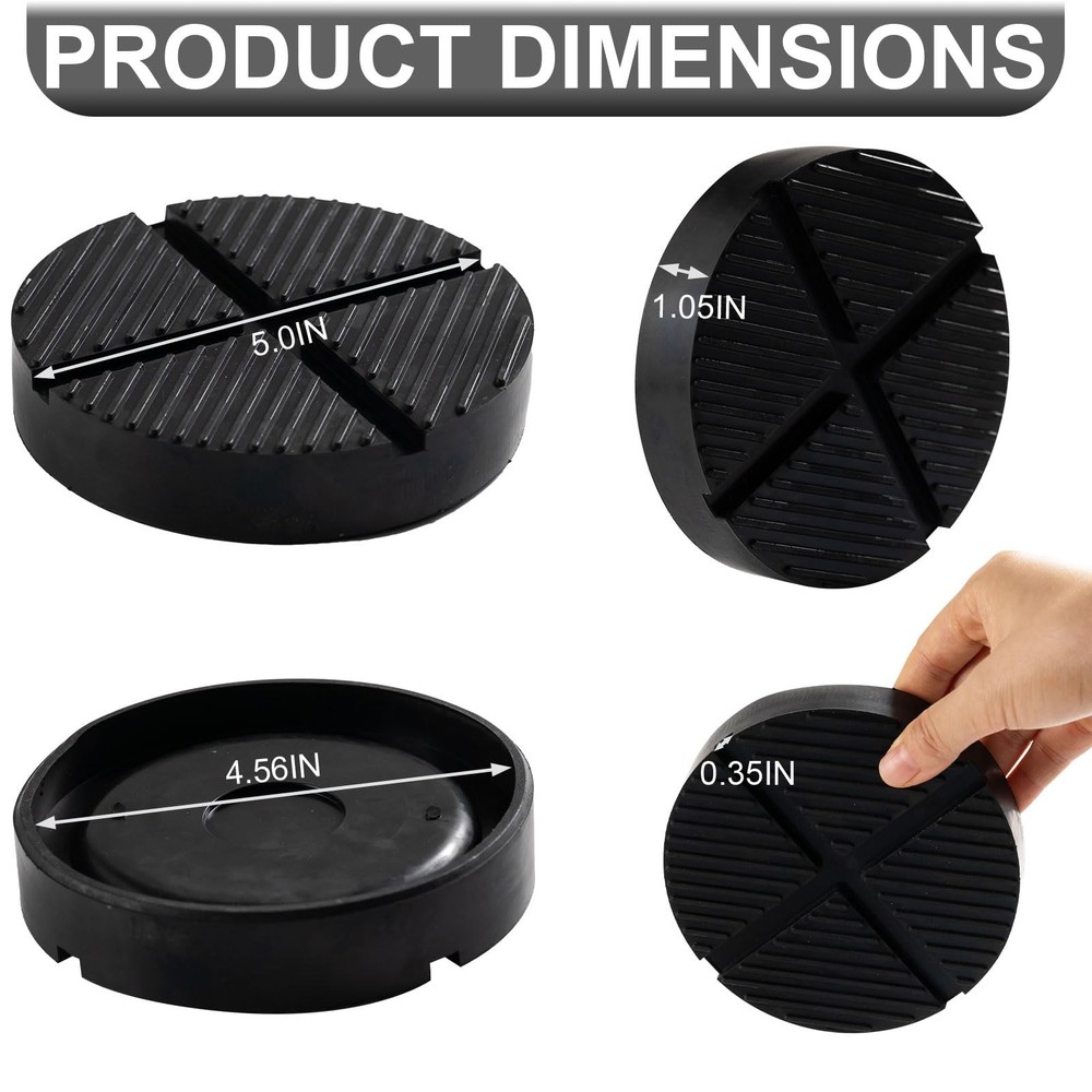 Moibunka Universal Floor Jack Rubber Pad, Cross Beam 1 PACK, Black