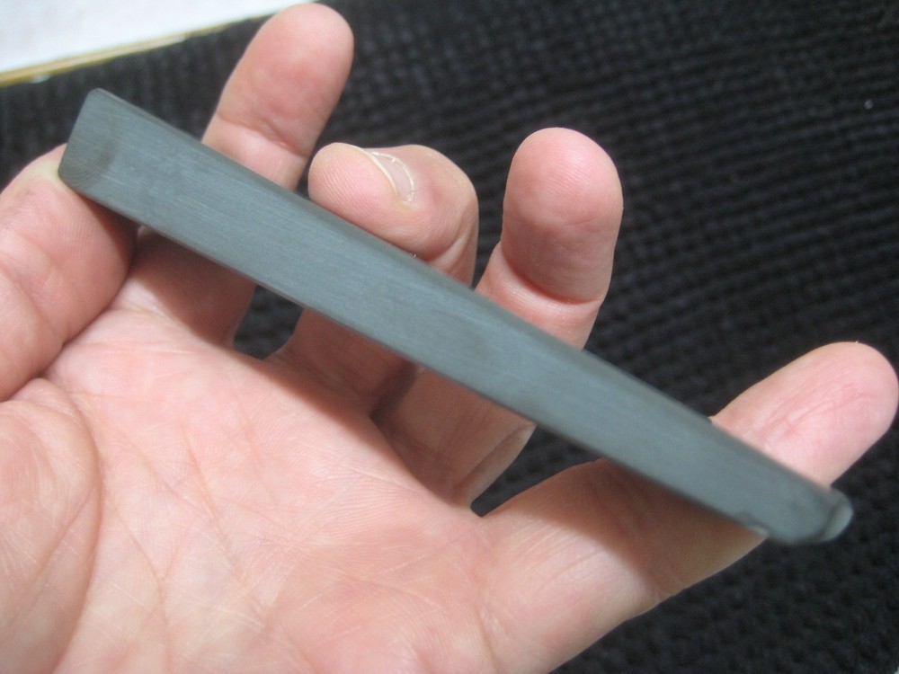 Vintage Authentic Gray German Thuringian Small Palm-Shaped Hone Sharpening Stone