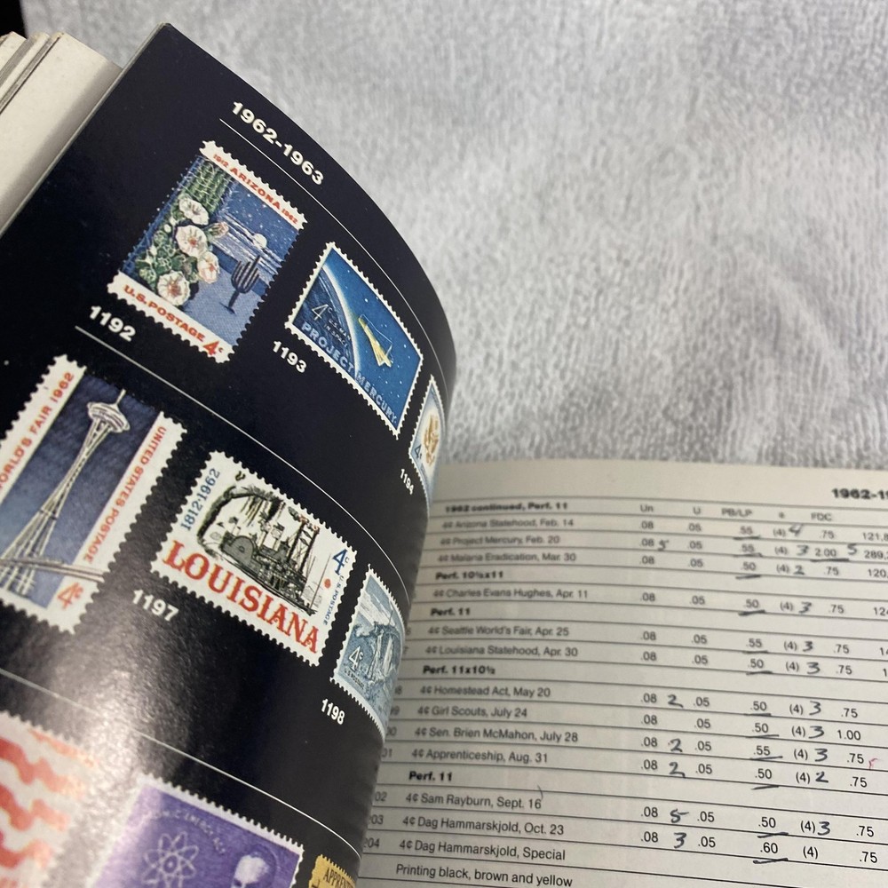 Vintage 1990 Postal Service Guide To U.S. Stamps Book USPS Scott Values USA