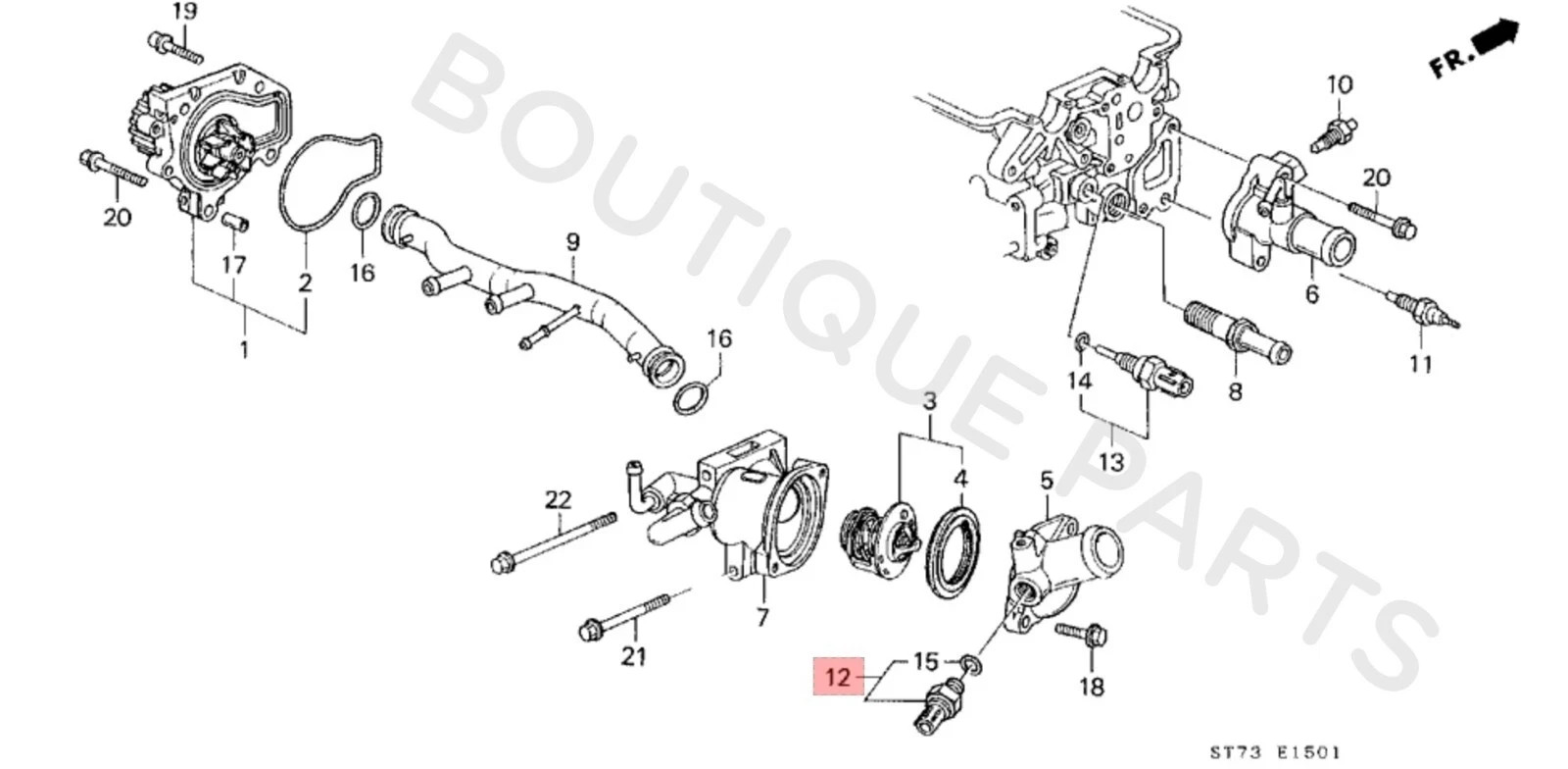 Genuine OEM for Honda Fan Switch Thermostat * NIPPON THERMO JAPAN 37760-P00-003