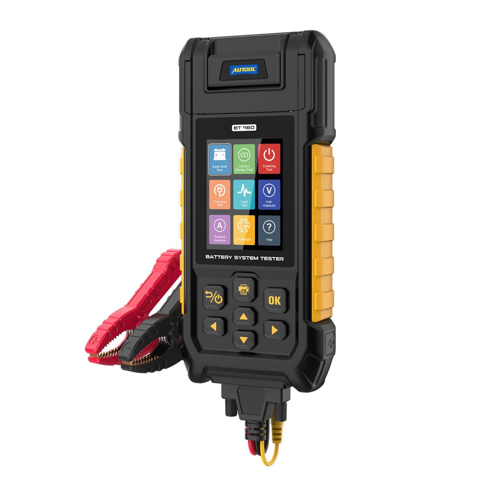 Car Battery Tester Lithium Battery Test Analyzer Leakage load With Printer 0-80V
