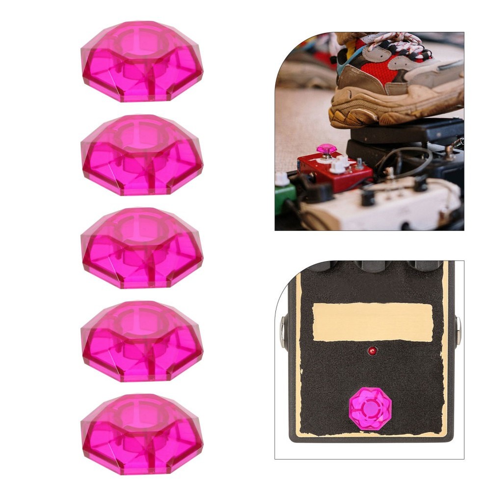 5 Pcs Effector Protective Case Pedal Button Covers Guitar Accessories Effects