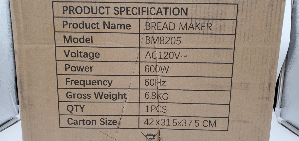 2 Pound Bread Maker Machine 17-in-1 Automatic Stainless Steel Bread Maker NOB