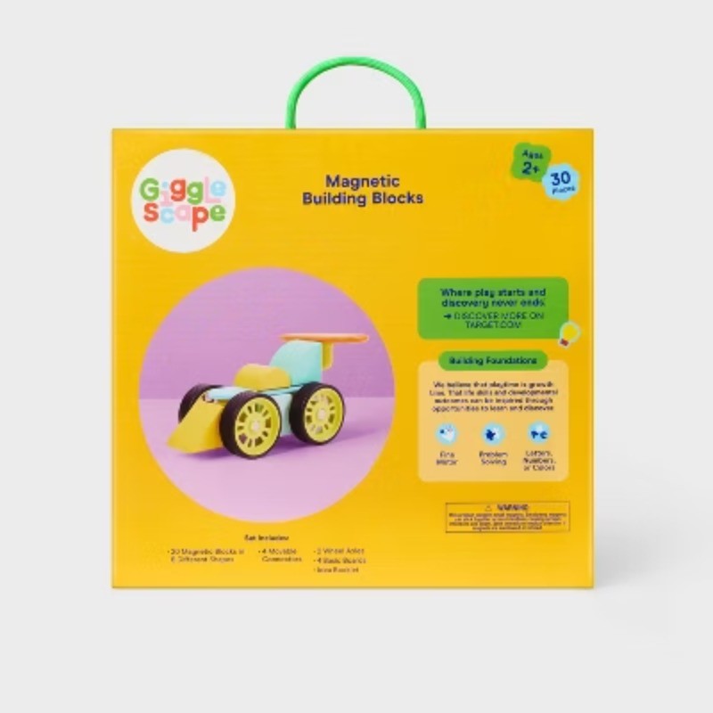 Magnetic Building Blocks Set - 30pc - Gigglescape™