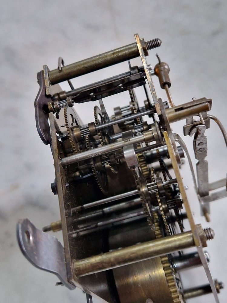 Antique Gustav Becker Clock Movement And Pendulum Gong Ect
