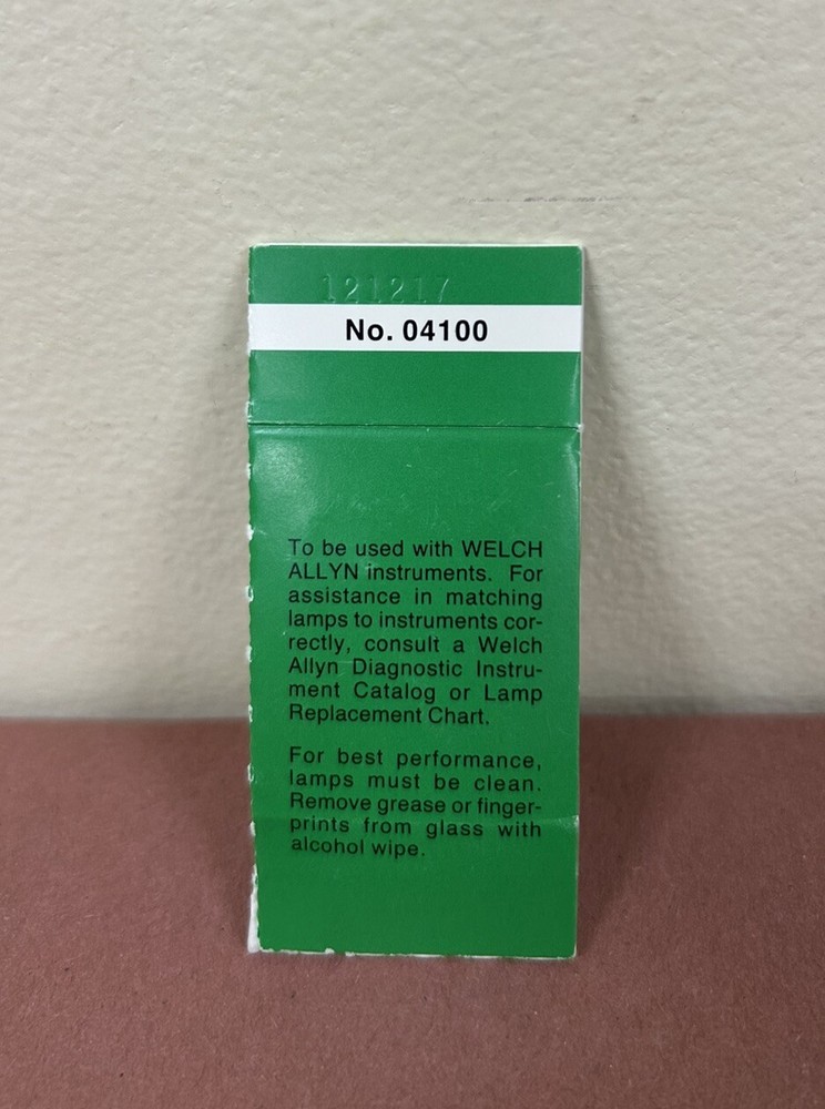 WELCH ALLYN REPLACEMENT LAMP BULB Ref:04100