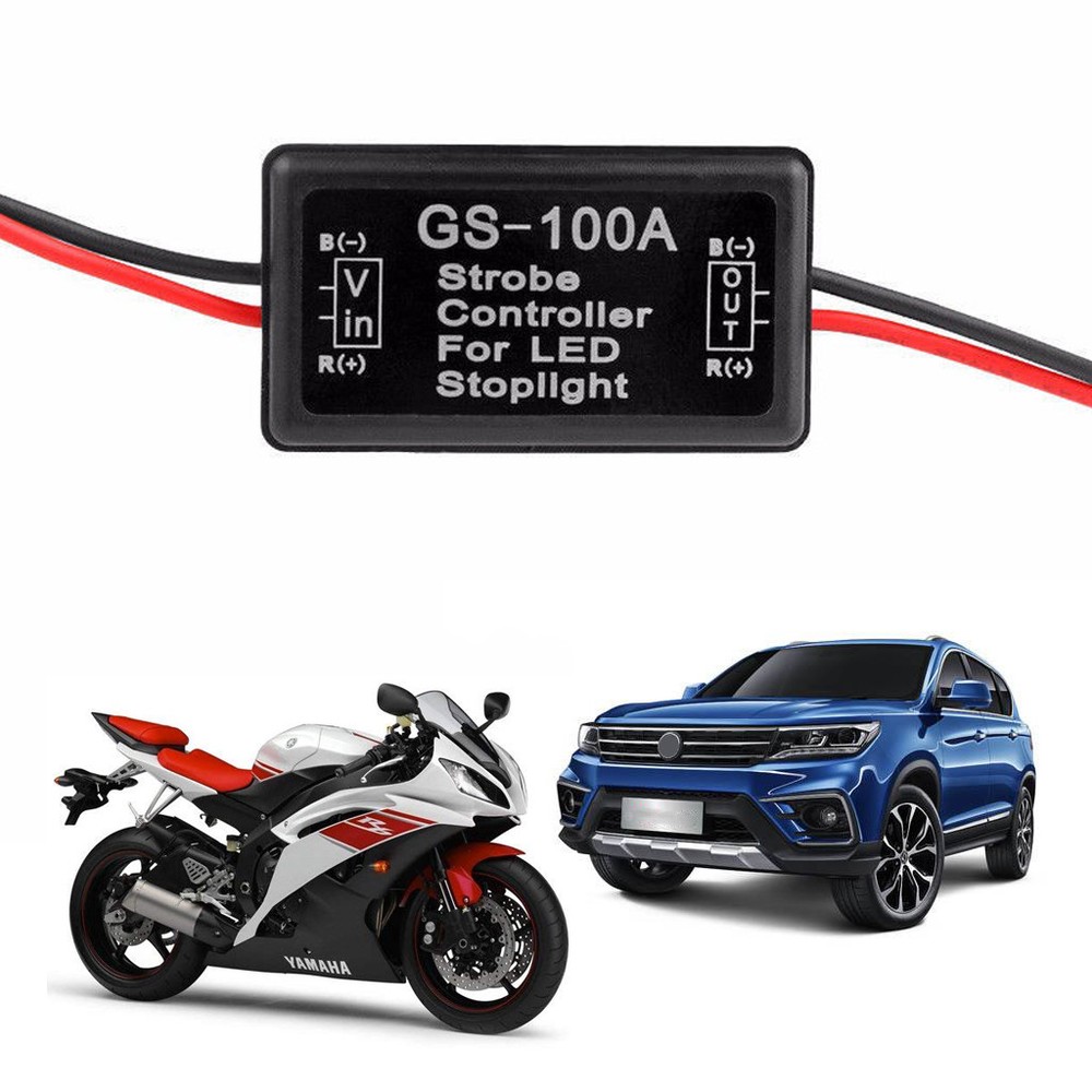 4 PCS Flash Strobe Controller Box Flasher Module for LED Brake Tail Stop Light