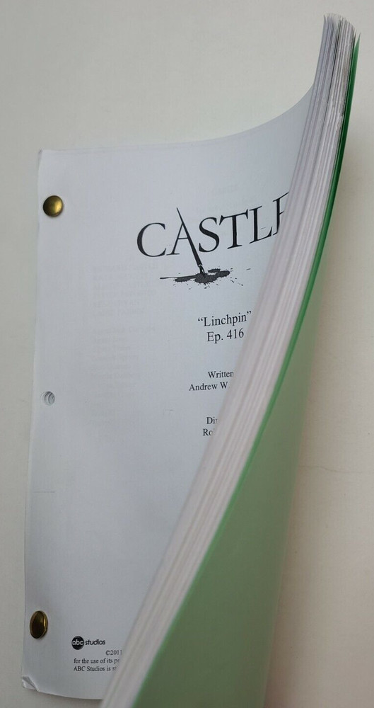 CASTLE / Andrew Marlowe TV Script, Jennifer Beals & David Chisum "Linchpin"