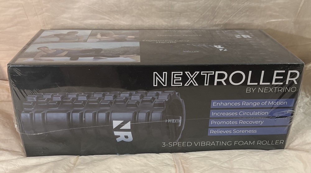 Nextrino NextRoller 3-Speed Variable Vibration Intensity Massage Foam Roller NIB