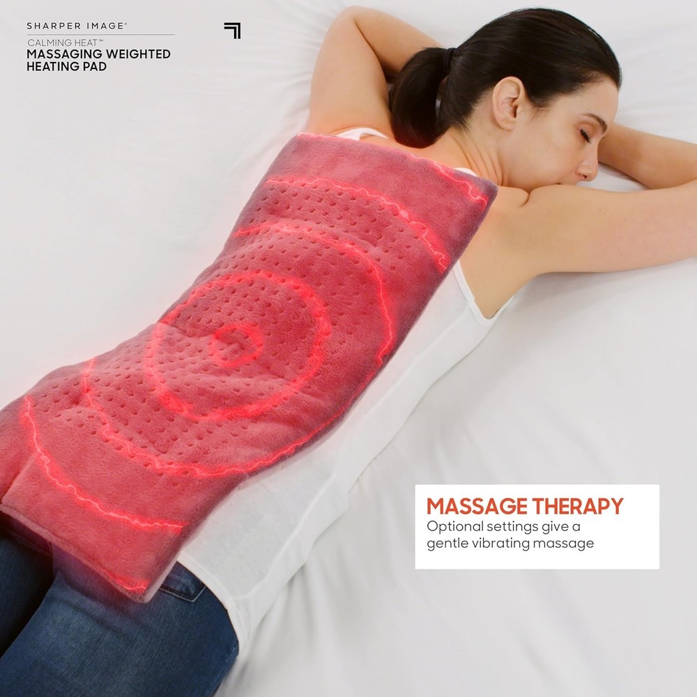 Weighted Electric Heating Pad with Massaging Vibrations