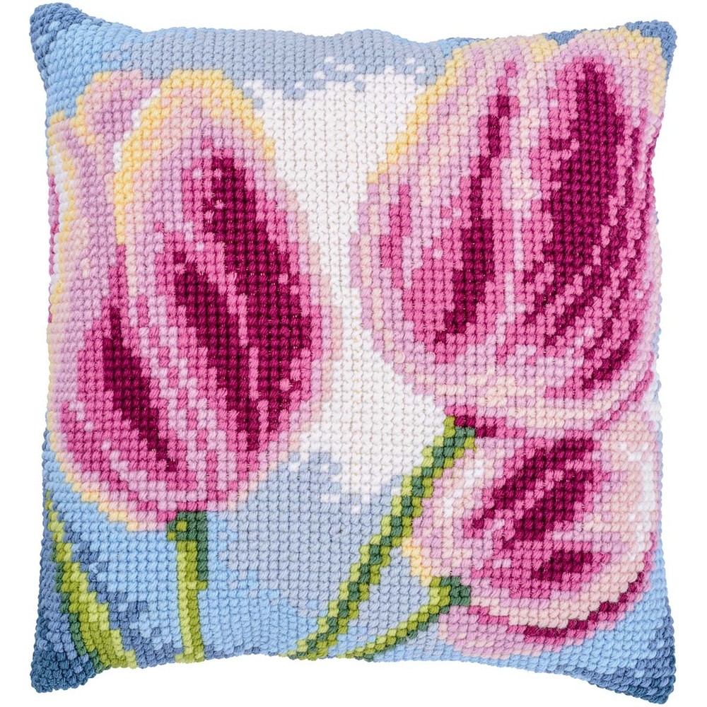 Vervaco® 3 Tulips Cushion Needlepoint Kit