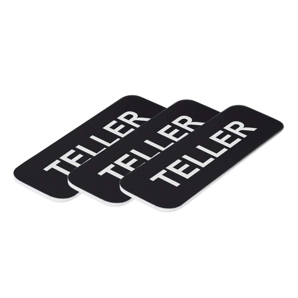Teller 1 x 3" Name Tag, (3 Pack)