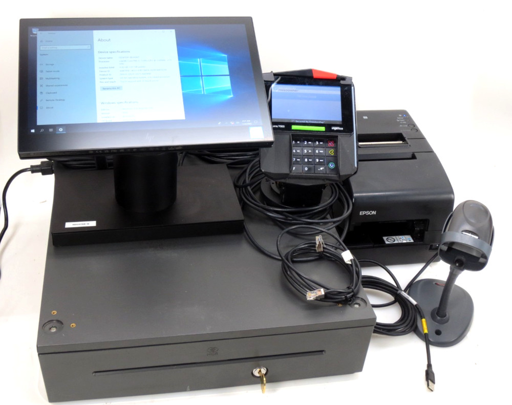 POS System - Engage One by HP w/ Printer, Scanner, Register & CC Terminal