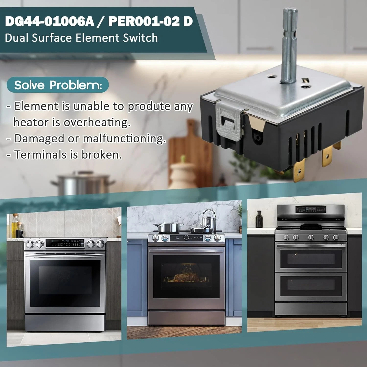 DG44-01006A PER001-02 D Range Regulator - Compatible with Samsung Range/Oven Sur