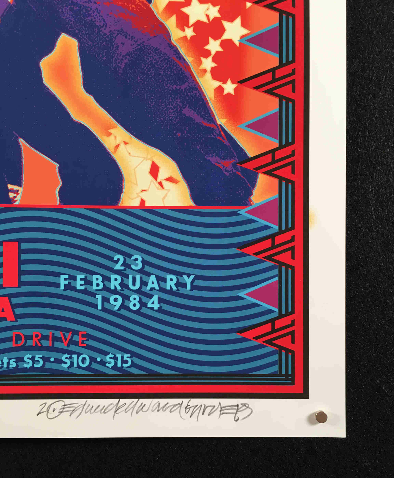 VAN HALEN Poster New Artist's Tribute 1984 Tour Omni Atlanta Signed David Byrd