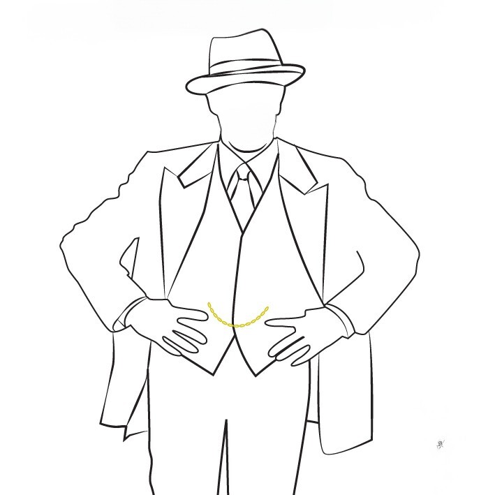 Brass Waldemar Double Albert Pocket Watch Chain, Swivel, Drop FOB006 (See NOTE)