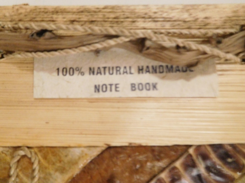 100% Natural Handmade Notebook ~ St Maarten ~ Un-used ~ An Ecological Miracle!