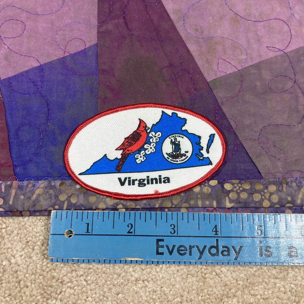 Virginia White Patch State Bird Red Blue Seal Cloth