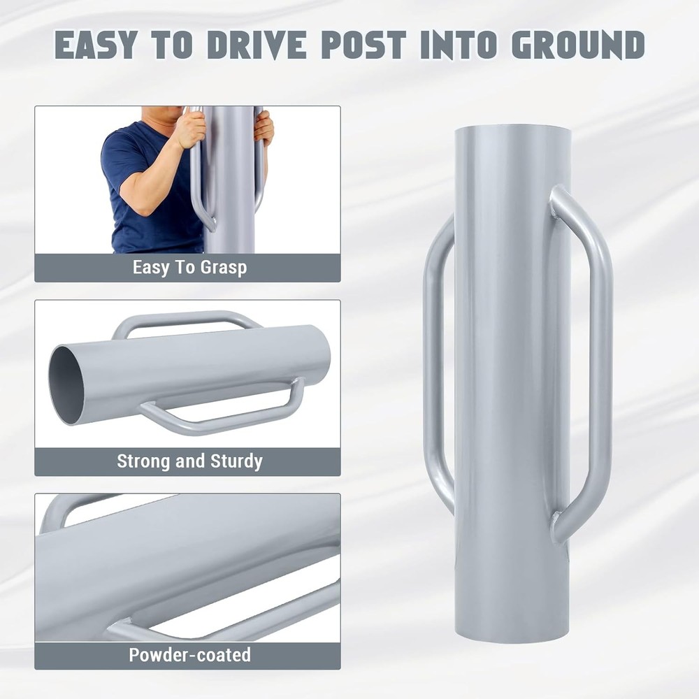Fence Post Driver 37LB T Post Driver Heavy Duty Hand Post Pole Pounder w/ Handle